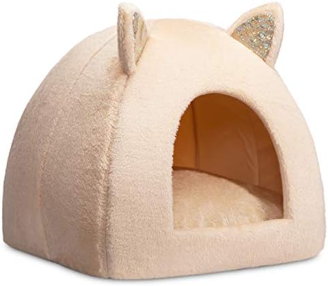 Hollypet krevet za kućne ljubimce, Samozagrijavajuća pećina za mačje šatore 2 u 1 za mačiće