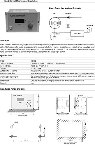 MXBAOHENG Priručnik za napetost Digitalni zatezalni stroj za kontrolu za napetost Magnetni karton EULER