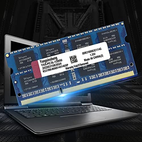 YongXinsheng DDR3 / DDR3L 8GB komplet laptop RAM 1600MHz PC3L / PC3-12800 Sodimm Ne-ECC neplaćena 1.35V / 1.5V 2Rx8 Dual Rank 204 PIN CL11 Modul za nadogradnju računara