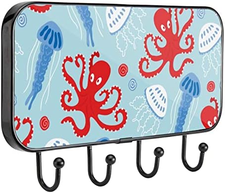 Vioqxi Zidni nosači nosač, čvrst nosač nosača zidni nosač, morska crvena hobotnica plava meduza