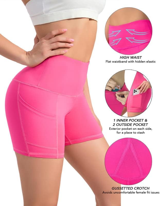 Vježbe za žene za žene visoke struk joge hlače sa džepovima Meka i trbušnjaka upravljanja Hlače