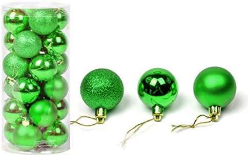 24kom Shatterproof plastike Božić Ball Ornamenti dekorativni Božić Balls Baubles Set božićno drvo dekoracije