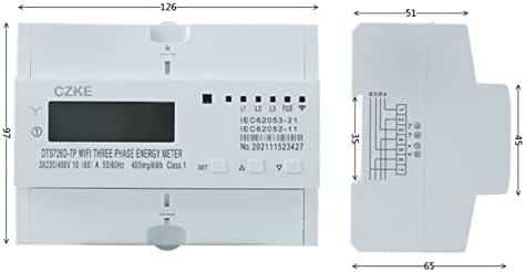 Nibyq 3 faza din tuya 50 / 60Hz 3 * 120V 3 * 220v 3 * 230V WiFi pametni mjerač mjerač tajmer Potrošnja