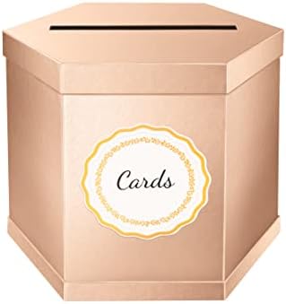 Rosegld kartica, kutija za prijem kartice 12x10x10 inča, elegantna držač kutije za vjenčanje, diplomiranje,