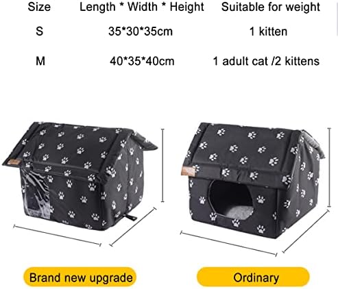 AHAKAC Vanjska kuća za mačke sklonište za divlje mačke zadebljana sklopiva kabina za šator za mačke otporne