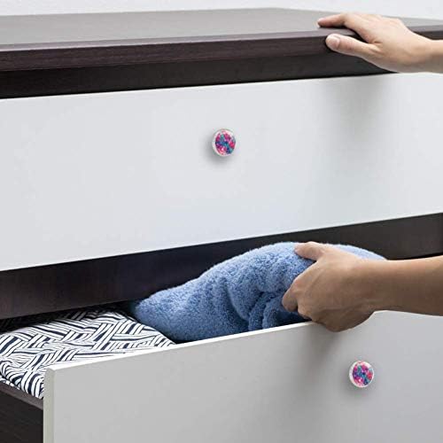 Komoda dugmad deca boja svetli uzorci dugmad za fioke kristalno staklo dekorativna dugmad ručno rađena dugmad za ormare za dečiju spavaću sobu 4 komada 1.38×1.10 in