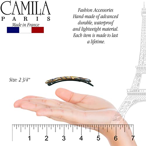 Camila Paris CP3373 Francuske kopče za klizanje za kosu za žene, ručno izrađene, kopče za ukosnicu sa strane