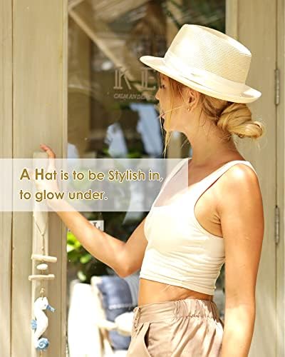 Slamnati Fedora šeširi za sunce za žene muškarci ljetni šešir za sunčanje na plaži pakirani kratki