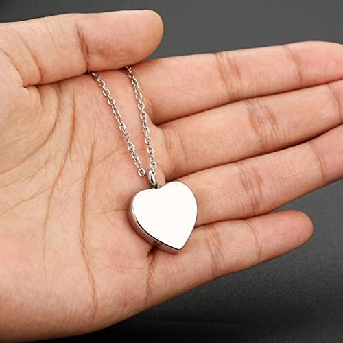 Kemeilian HZSP1101 1pc Oblik srca Kremat nakit od nehrđajućeg čelika Metalna urna Ogrlica mali mini pepeo Suvenir