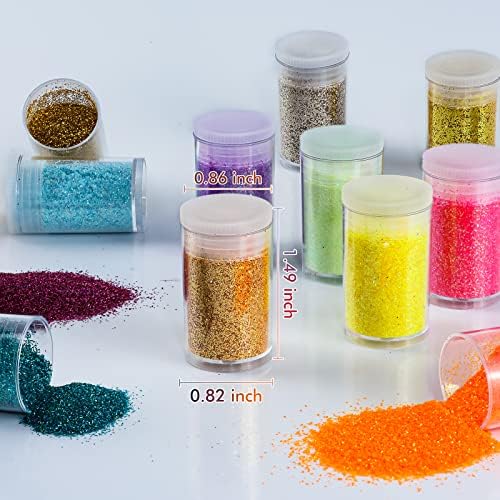 Ultra Fine Glitter 36 Set različitih boja, holografski svjetlucavi puder za prevrtače, Slime epoksidna
