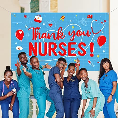 2023 ukrasi za medicinske sestre, velika tkanina Hvala diplomirane medicinske sestre potpišite pozadinu