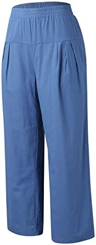 Ljetne kaprione hlače za žene Ženske povremene čvrste hlače Elastične struke udobne pantalone