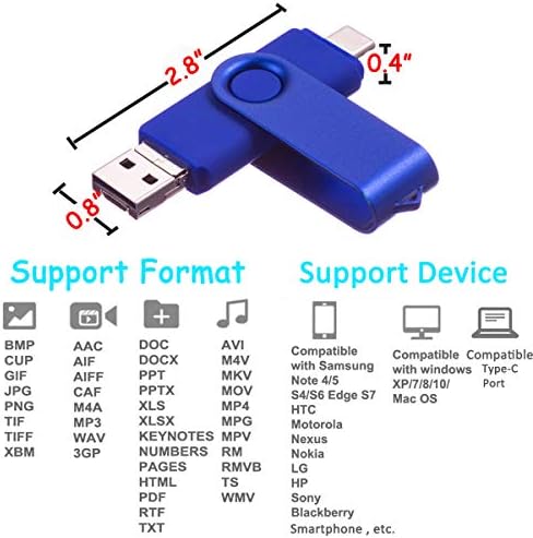 64GB Photo Stick, Eastbull Android Flash Drive 3 u 1 USB Slika Keeper Memory Stick za Android / Type-C