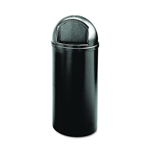 Rubnica komercijalni proizvodi Maršal smetla okrugla kan za smeće, 15-galona, ​​crna, unutarnja / vanjska
