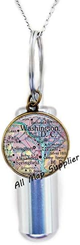 AllMapsupplier modna kremacija urn ogrlica okrug Columbia Mapa urn Washington DC mapa kremacija urn ogrlica