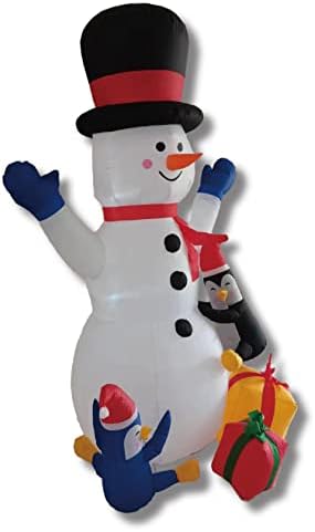 7 ' snjegović sa Penguin dekoracijom na naduvavanje na otvorenom