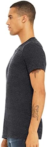 Bella + platno Unisex dres Kratak rukav V-izrez T-Shirt M CHRCL BLK SLUB