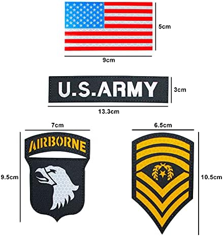 Vojni zakrpe, reflektirajuća američka zastava zastava infracrvene infracrvene patch-a u.s.