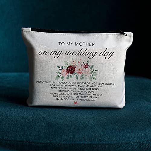 JIUWEIHU svadbeni tuš poklon za majku svadbena kozmetička torba majka mladenke poklon-za moju majku na dan vjenčanja-hvala
