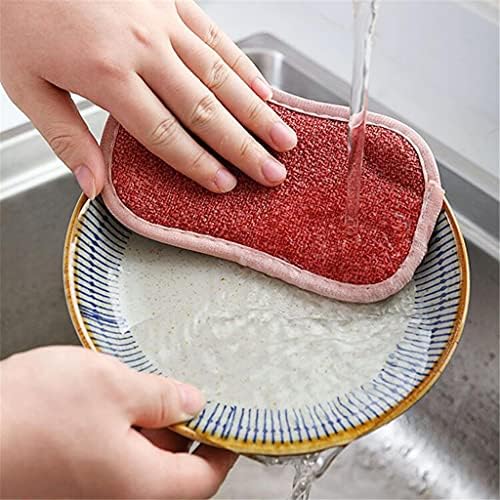 Chysp kuhinjska kuhinjska krhka za čišćenje Četkica za čišćenje Domaćinstvo ne naštetuje dvostruko sponžom za pranje lonca 5pcs