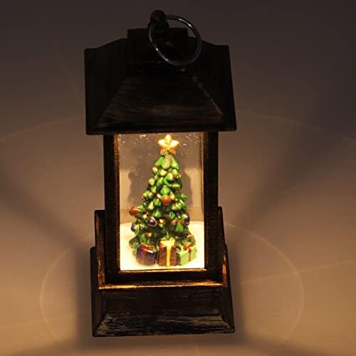 Božićni fenjer, prenosna lampa za božićnu jelku, može da okači dekorativno noćno svetlo, ukrasni
