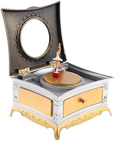 Xjjzs muzička kutija - Retro Music nakit sa nakitom sa ladicama za ladicu i ples baletnim devojkom