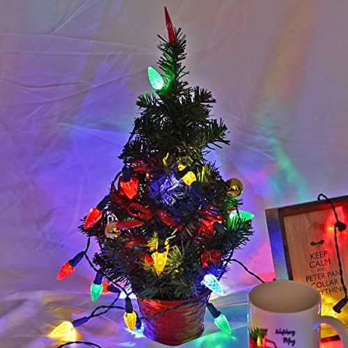 COTOUXKER Božićna svjetla, 50 LED 16ft Božićno svjetlo unutarnji ukrasi uradi sam zelena žičana svjetla za terasu božićno drvo dekoracija za svadbene zabave C6