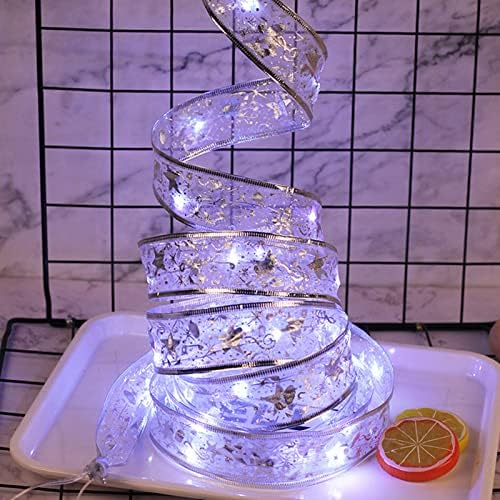 Yemirth Božićni ukrasi, 2022 Xmas Ripbon svjetla Božićne LED svjetla, 1pc dvostruko traka String svjetla