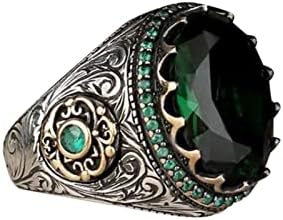 2023 New Diamond RingDiamond Oblik Vintage Big Ring Gemstone Saphire Prsten Poklon Zeleni prsten zvonaste