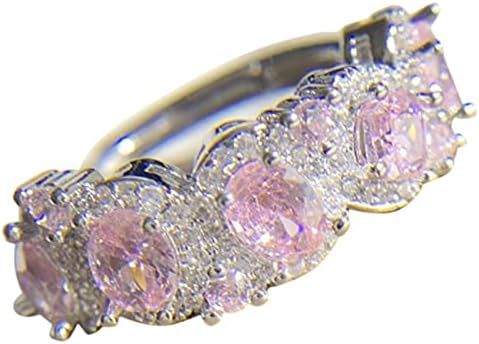 2023 Nove bombonske obojene ružičasto žuti prsten ženski svijetli brašno dijamant k pozlaćeni zlatni lagani luksuzni