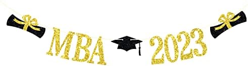 2023 MBA Banner, Čestitam Masters Banner, 2023 Master Diplomske dekoracije za zabave zlatni sjaj