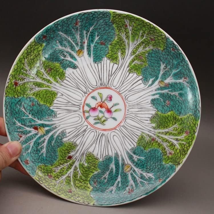 Httjack kineski stil ručno oslikani kupusni uzorak ploče Keramika antikvitetski ukrasi