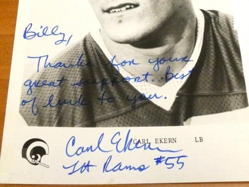Carl Ekern la Rams Rijetki potpisan 5x7 fotografija - autogramirane NFL fotografije