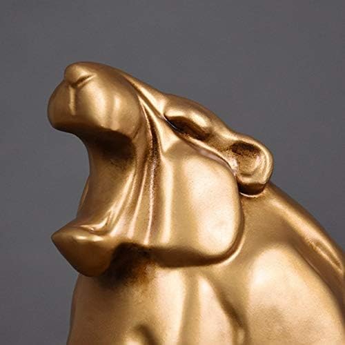 Skulpture ciljeva, zlatna boja kreativna ličnost apstraktna geometrijska lava spisue divlji
