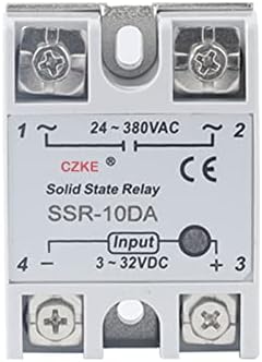 HWGO Solid State Relej SSR 10DA 25DA 40DA DC kontrola AC bijela školjka Jednostruka faza bez plastične poklopce