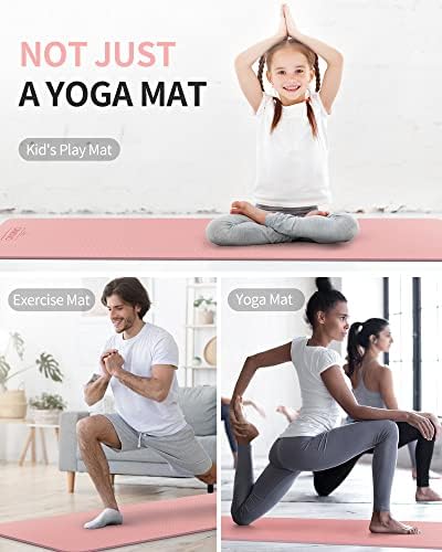 CAMBIVO Extra debela prostirka za jogu za žene i muškarce, profesionalne TPE prostirke za jogu, prostirka za vježbanje sa trakom za nošenje za jogu, Pilates i vježbe na podu