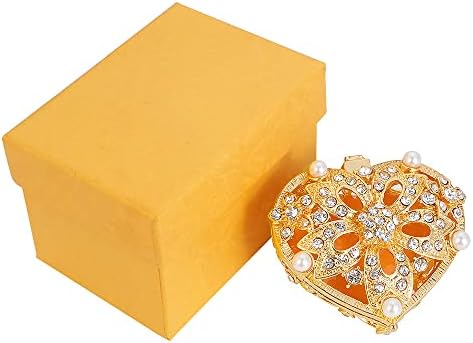TINGKU engleski Zlatni vjenčani novčići Arras de Boda u kutiji za nakit od bisera i kristalnog srca svadbena
