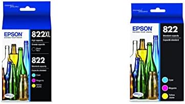 Epson T822 Durabrite ultra mastila visoka kapaciteta crno-standardni u kertridžom u boji Combo Pack & 822