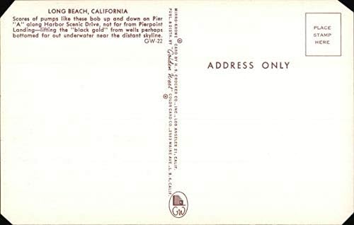 Pumpe na pristaništu A Long Beach, Kalifornija CA originalna Vintage razglednica