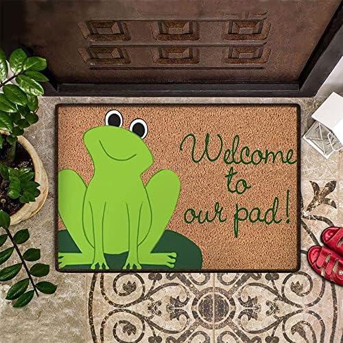 Otirač za vrata Dobrodošli u naš blok! Žaba dobrodošlice neklizajuće prostirke smiješni dekor otirača za kupatilo