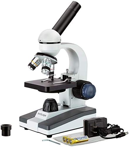 AmScope M150C - i 40X-1000x all-Metal optička stakla sočiva Cordless LED Student biološki spoj mikroskop i OPTO-EDU E35.3501 prazan mikroskop slajdovi & 100-komada kvadratnih poklopac stakla, staklo