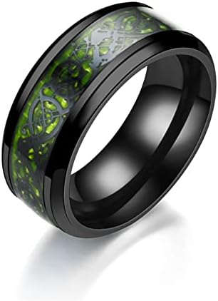 2023 Novi Titanium Zlatni prsten Zmaj sa srebrnim zmajnim čeličnim čeličnim prstenima od nehrđajućeg