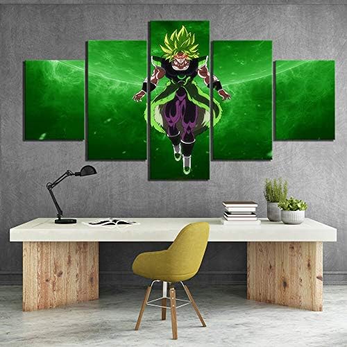 U / B Slike Na Platnu Dekoracija Doma 5 Ploča Broly Legendarni Super Saiyan Dragon Super Slike Zidne Umjetničke Grafike Poster Modularni