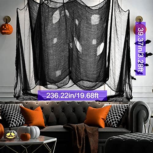 HAOYUNTE Halloween Creepy Cloth, Spooky Giant Cheese Cloth tapiserija za Halloween potrepštine dekoracije