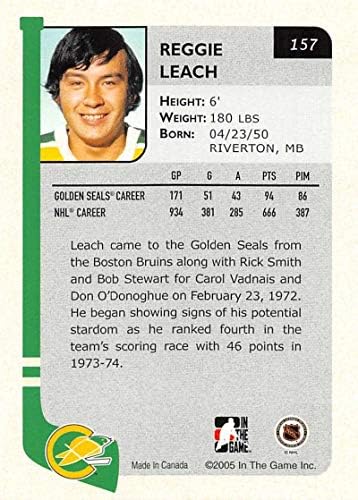 2004-05 u igri franšize SAD West # 157 Reggie Leach NM-MT California Golden Sells Official ITG NHL hokejaška karta