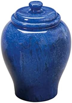 Kobaltni plavi mramorni urn - granizirana za odrasle ugravizirajuća kamena kremacija urne