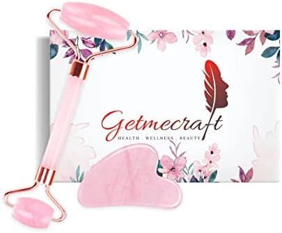 GetMecraft žade valjak za masažer sa gua sha i ružičastog valjka i gua sha set za masažer za