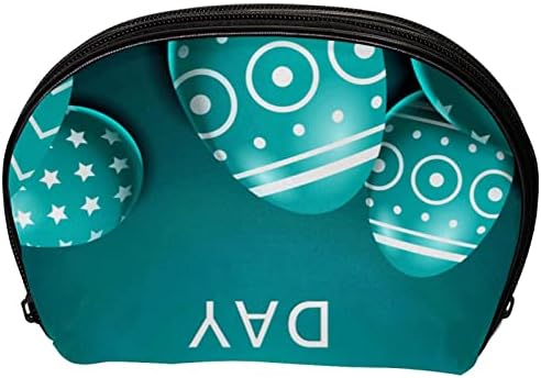 Mala šminkarska torba, patentno torbica Travel Cosmetic organizator za žene i djevojke, Teal Egg Easter