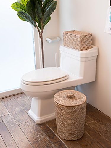 Kouboo La Jolla pravokutna kutija od ratana, White-Wash WC košnice za pohranu