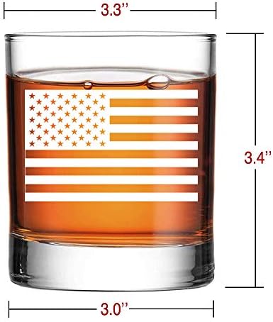 Savršeno staklo za viski sa američkom zastavom, savršeno staklo kao božićni poklon, Dan veterana, Dan očeva,